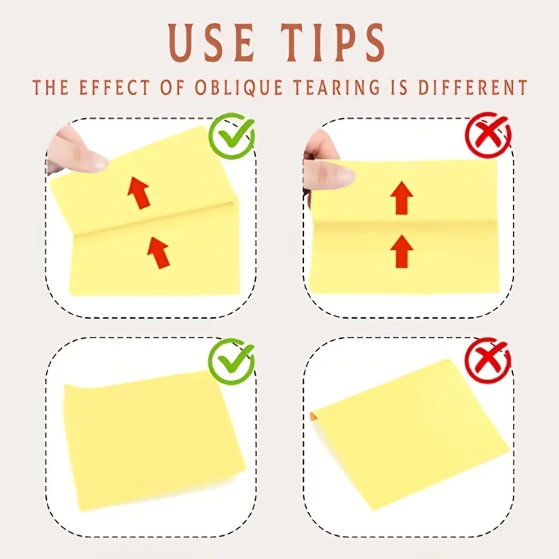 Sticky Notes 76x76mm, 100 Sheets/Pad, 8pads, Yellow Self-Sticky Notes, Easy to Write, for School, Home, Office - 4