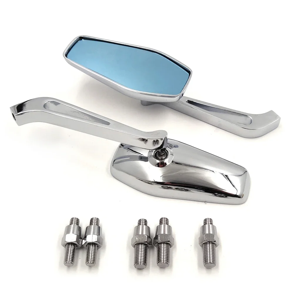 

Oval Mirror for Honda Suzuki Kawasaki Yamaha Harley Davidson Handlebar W/ 8mm 10mm Aftermarket Motorcycle Parts Chrome