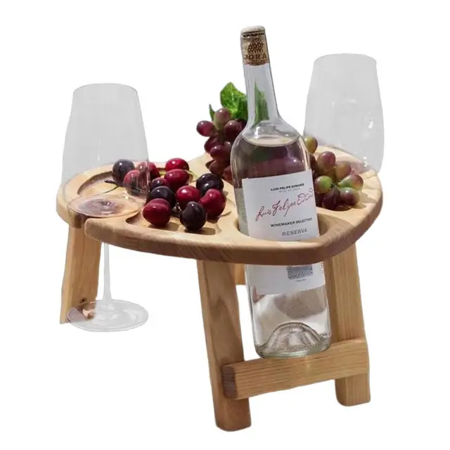 35*35*22cm Picnic Table Heart-shaped Lightweight Portable Wine Glass  Holders