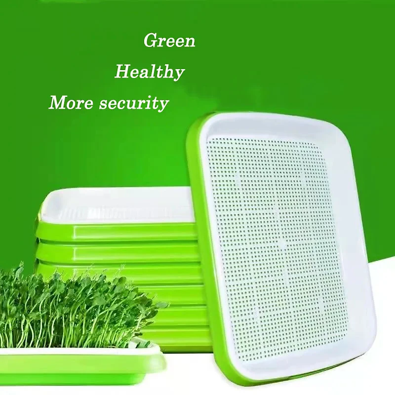 KAHEIGN Vassoi Germinazione Semi - Set 6 Pezzi Con Coperchio Per Idroponica, 32x26 Cm