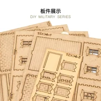 1: 72 European Union Towns and Shops Building Scenery Wooden Assembly Model Decoration Handmade Gift 2