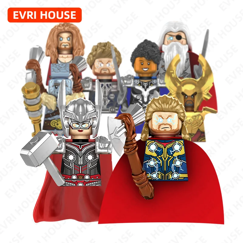 Superhero Thor Jane Foster Action Figures Odin Hela Mini Bricks Disney Building Blocks Toys for Children