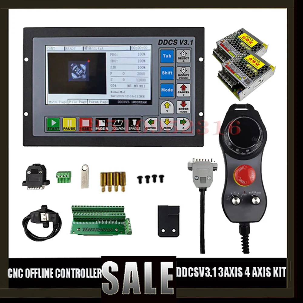 

Ddcsv3.1 3 оси/4 оси G код ЧПУ Автономный контроллер комплект с Usb интерфейсом металлический корпус с аварийной остановкой электронный маховик Mpg