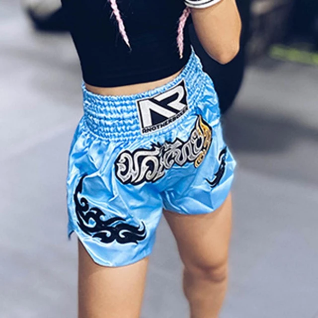 Short de boxe anti-fonHigh Elasticity pour homme et femme, respirant,  muay-thaï, design déclinaison, arts martiaux - AliExpress