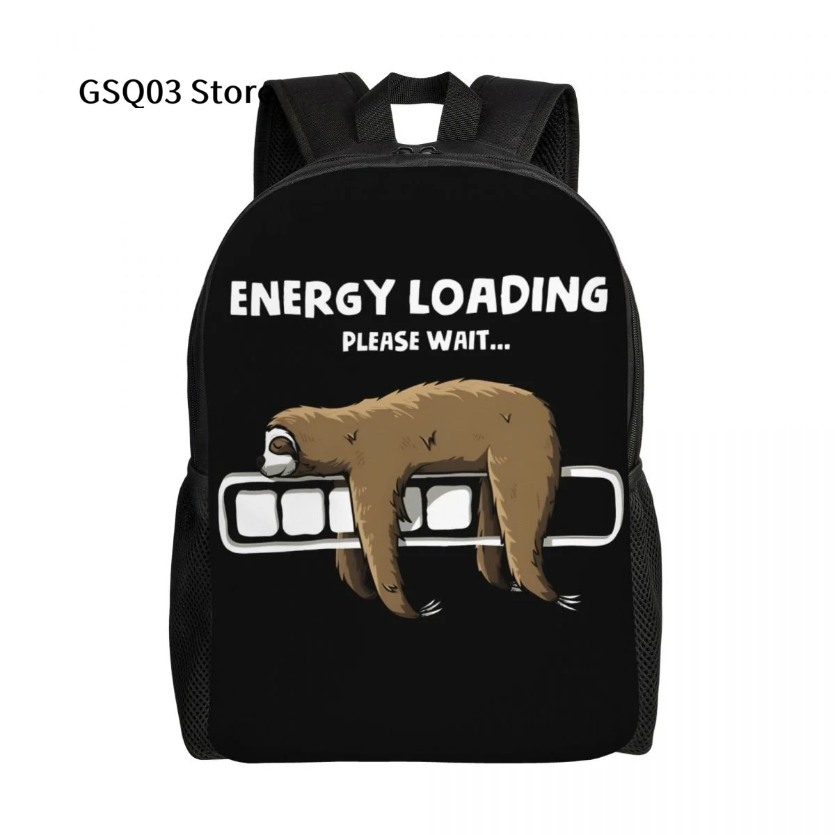 

Cute Sloth Backpack Girl Boy Adult 15 Inch Double Strap Shoulder School Bookbag Water Resistant Fits Laptop