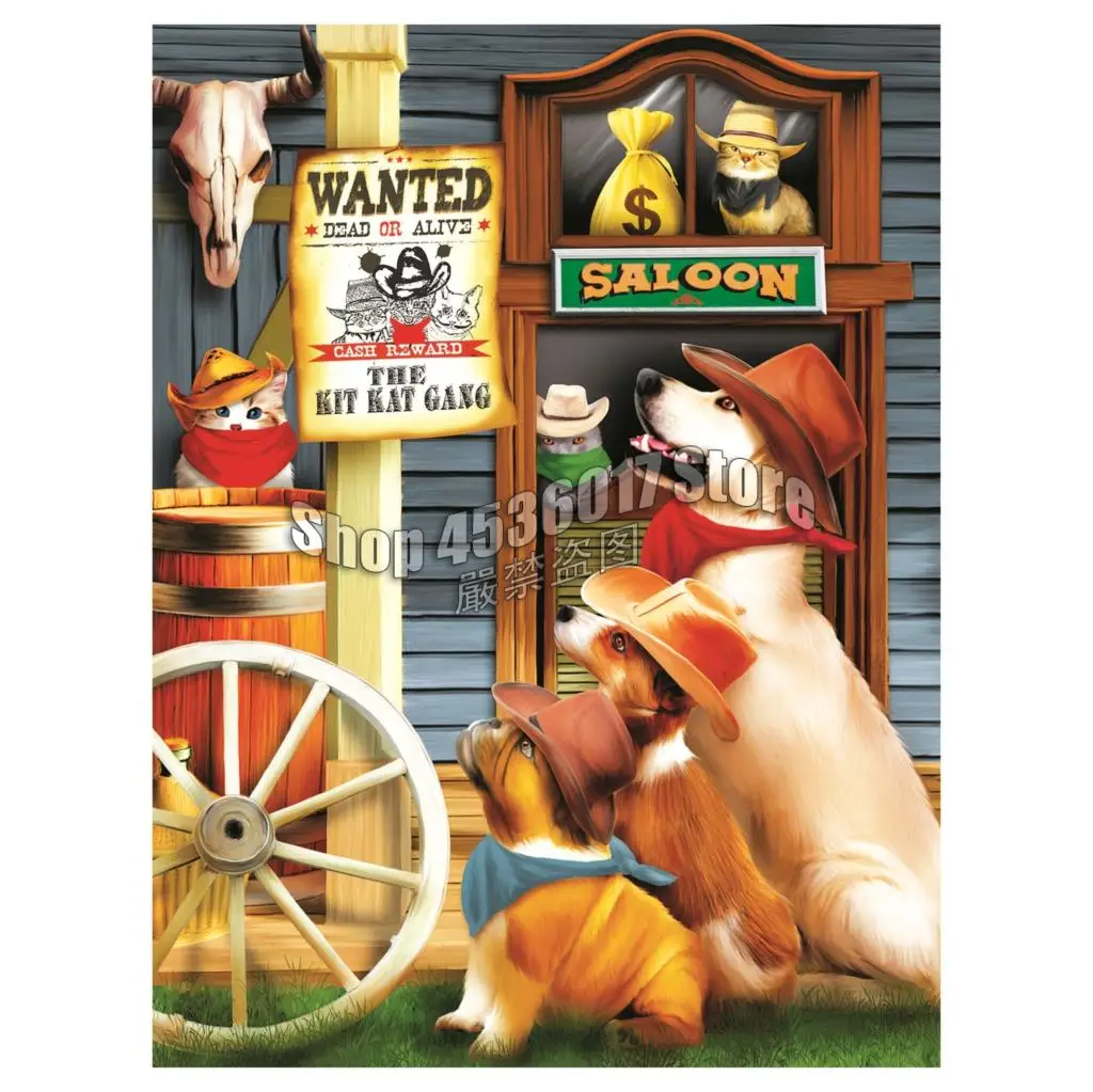 Animali 5D Pittura Diamante Fai Da Te Punto Croce Diamante Ricamo Il Kit Kat Gang Hobby E Artigianato Mosaico Kit Regali Di Natale