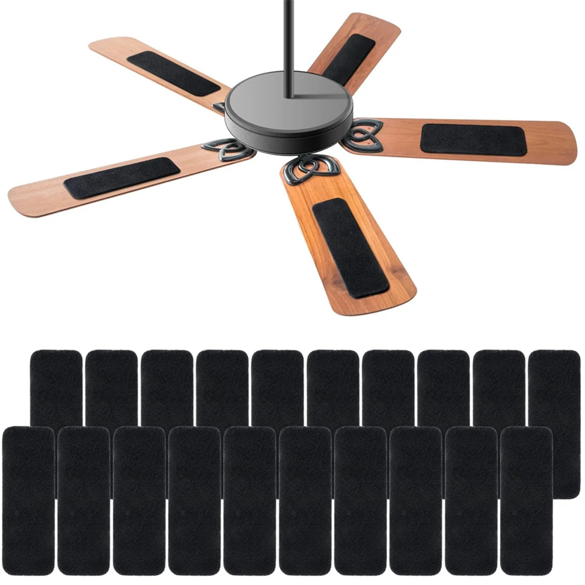 20 Pcs Ceiling Fan Blade Filters Ceiling Fan Air Filters Air Purifier Pads Coconut Carbon Filter G