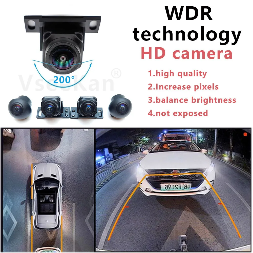 Car 360 panoramic system camera, WDR processing technology clearer