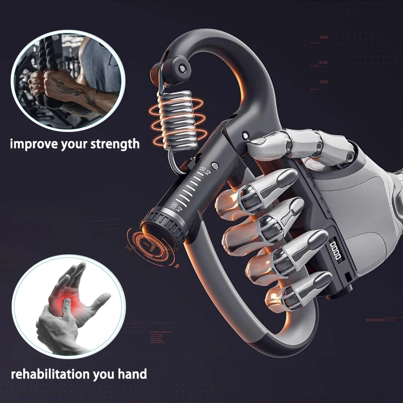 10-100Kg Adjustable Grip Strength Device For Fitness Rehabilitation Training, Wrist Strength Counting For Muscle Exercise hand strengthener hand grip trainers hand grip exerciser hand exerciser hand trainer