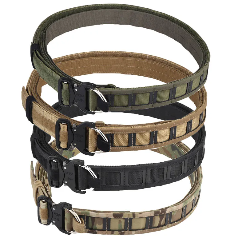 

Tactical Combat Belt 2 Inch Quick Release Buckle Molle Hunting Army Belt Military Outdoor Sport CS Wargame Men Women Waist Belt