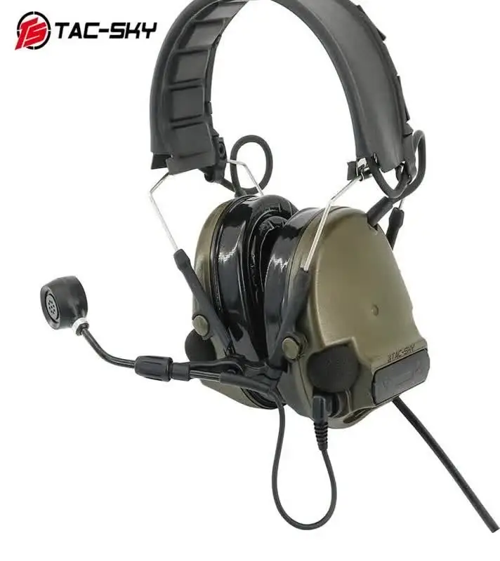 Auriculares Tácticos TS TAC-SKY Con Cancelación De Ruido - Diadema Ajustable, Uso Con Cascos, Ideales Para Exteriores
