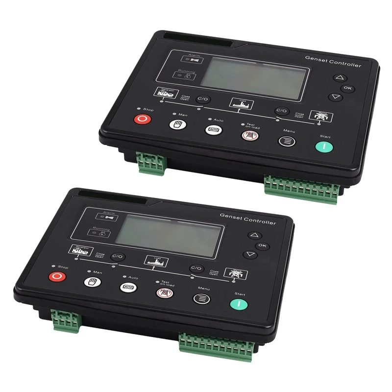 

2X 6120U AMF Generator Set Controller LCD Start Genset Ats Control Box Terminal Charge Panel Alternator Part 6120