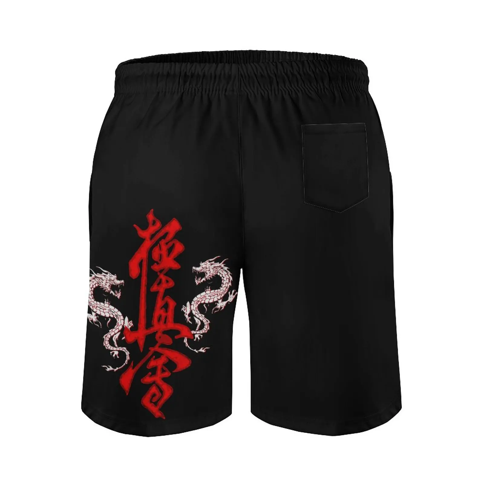 Casual Beach Pants Anime Beach Kyokushin Karate Kanji T-shirt Dragons Sensei Gift Breathable Quick Dry Vintage Loose Adjustable 3