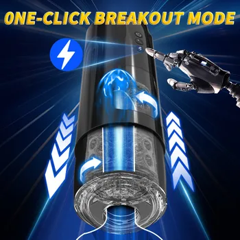 Automatic Male Masturbator Cup Thrusting Vibrating Rorating Modes Stroker Pocket Pussy Handsfree Blowjob Adult Sex Toys for Men