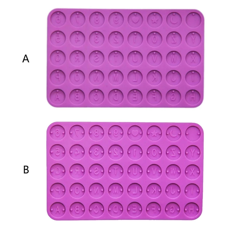 

Silicone Keychain Molds Round Letter Keychain Resin Epoxy Mold Casting