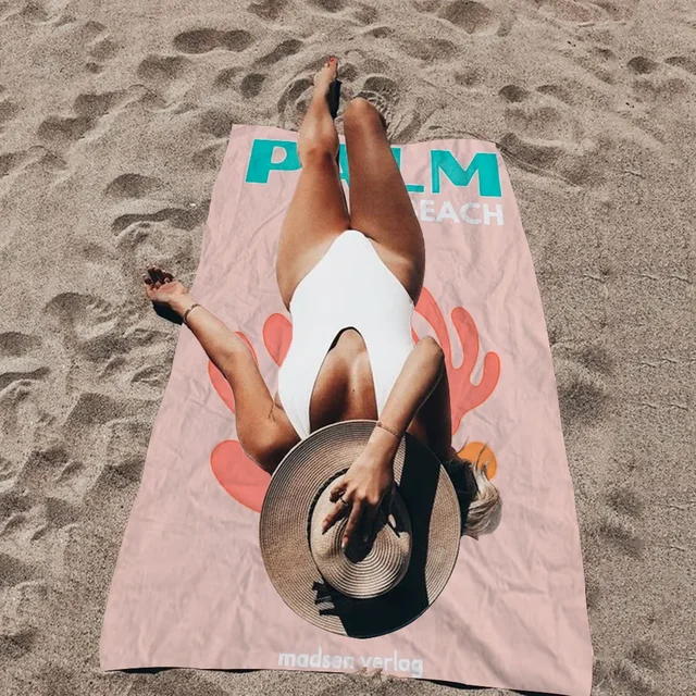 Modern Scenic Travel Mykonos Palm Miami Wall Art Microfiber Beach Towel Absorbent Quick Yoga Resort Mountain Climbing Towel