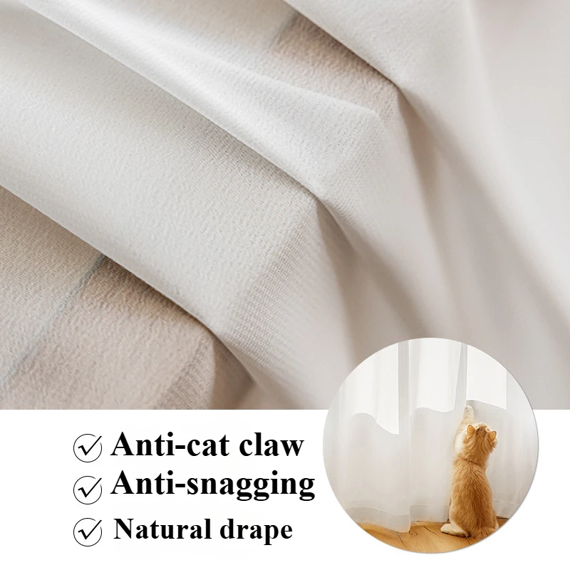 S Fold Wavy Sheer Curtains Good Quality White Tulle Window Curtains for Living Room Bedroom Dining Chiffon Bedroom Door Screen 3