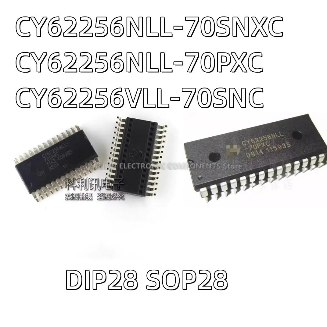 5 Pz/Lotto Cy62256Nll-70Snxc Cy62256Nll-70Pxc Cy62256Vll-70Snc Sram-Memoria Asincrono Ic 256Kbit Parallelo 70 Ns 28-Soic 28-Dip