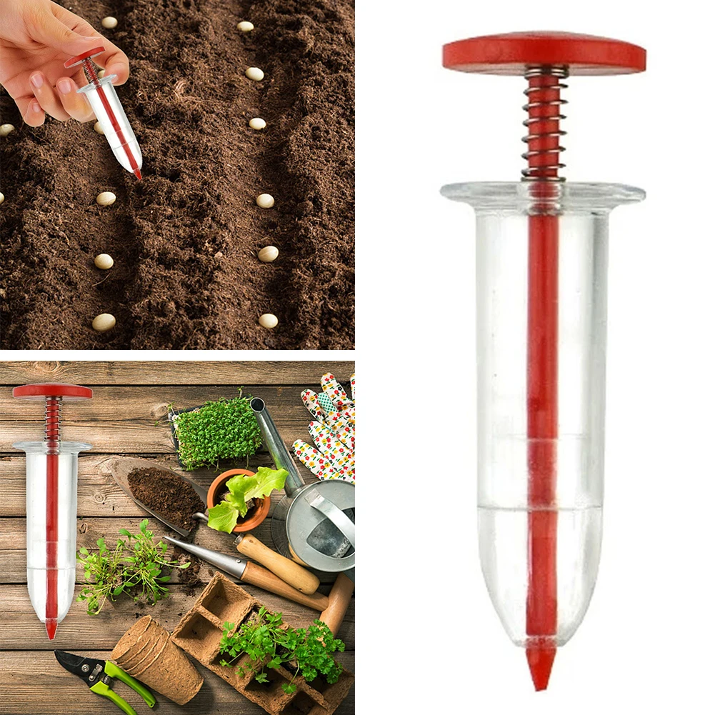 Syringe Seeder Mini Sowing Seed Dispenser Plastic Handheld Seed Planter Plant Sower Garden Seeding Dispenser Gardening Tool