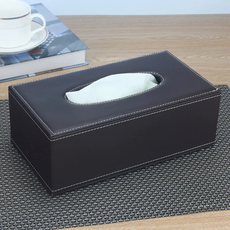 Nordic Luxury Leather Tissue Box, Living Room Coffee Table Napkin Holder, Creative Home, Car, Dining Room, Commercial Paper Box 4