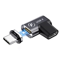 Magnetic USB - C to USB - C Adapter with 40Gbps Speed & 140W Fast Charging (90 degree)