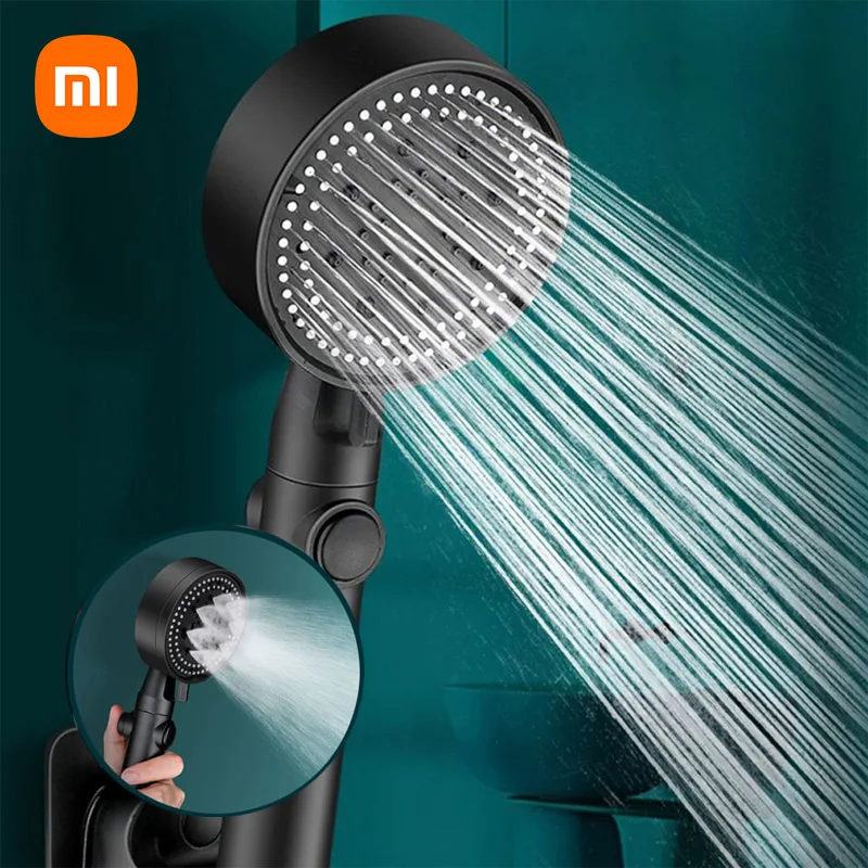XiaomiShowerHeadWaterSavingBlack5ModeAdjustableHighPressure