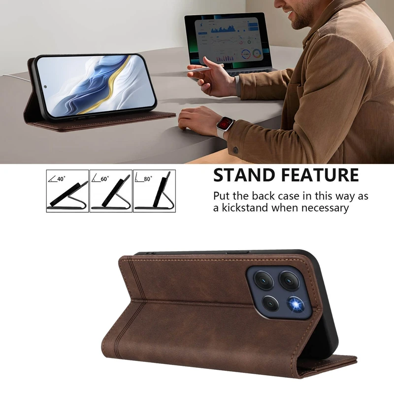 For Motorola Moto G86 Power Case Magnetic Phone Case For Motorola Moto G86 G56 G06 Power Cover Luxury Leather Flip S