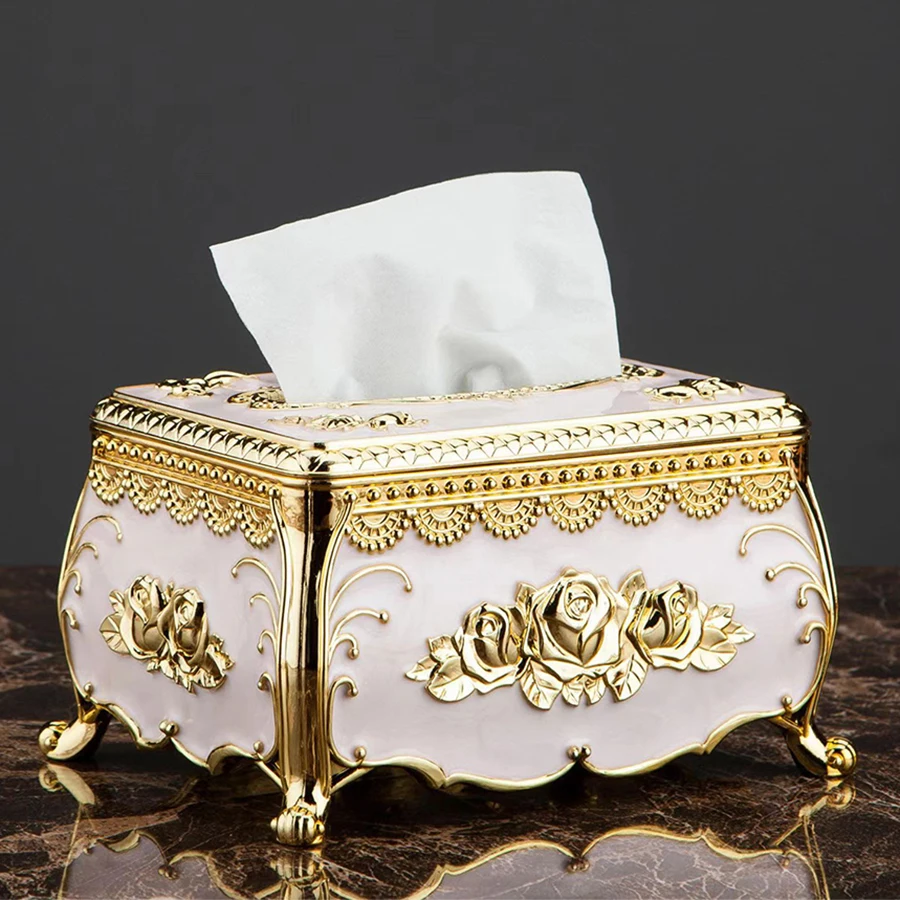 European style tissue box, kitchen, living room, napkin extraction box, hotel, restaurant tabletop paper extraction storage box 2