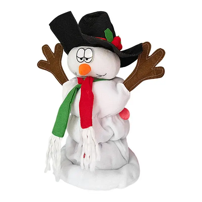 Dancing Snowman Christmas Plush Toys Singing Plush Toy for Kids Interactive Christmas Doll Electric Plushie Doll
