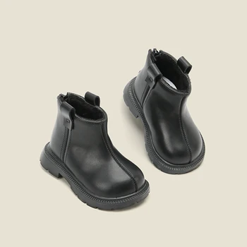 Boys' Toddler Shoes, Spring and Autumn Style Martin Boots, Baby Shoes, Soft Sole, Girls' British Leather Boots, Children's Shoes