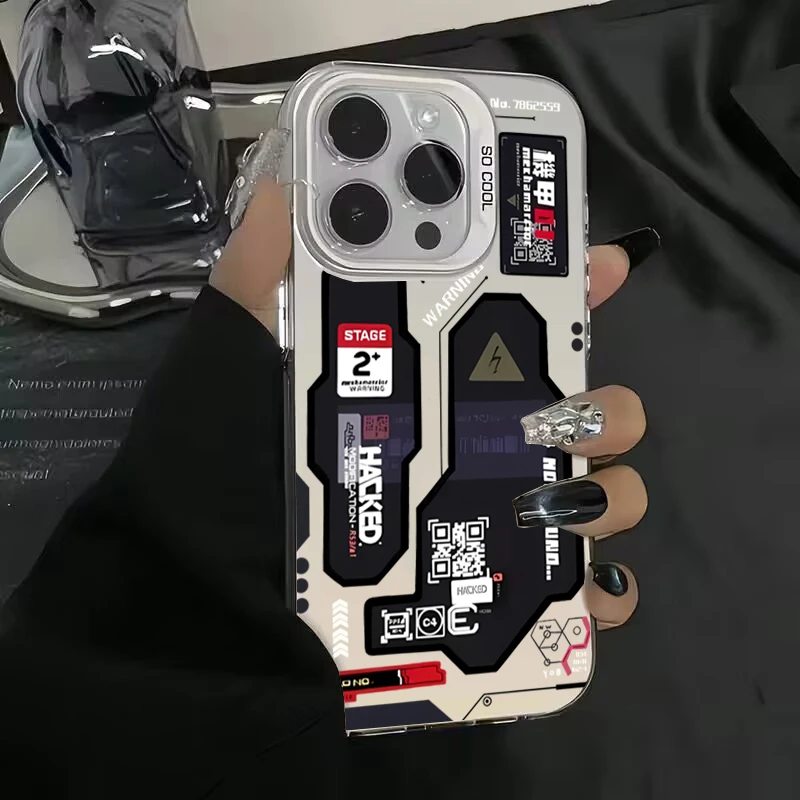 Mecha-Style Graffiti Phone Case Cover