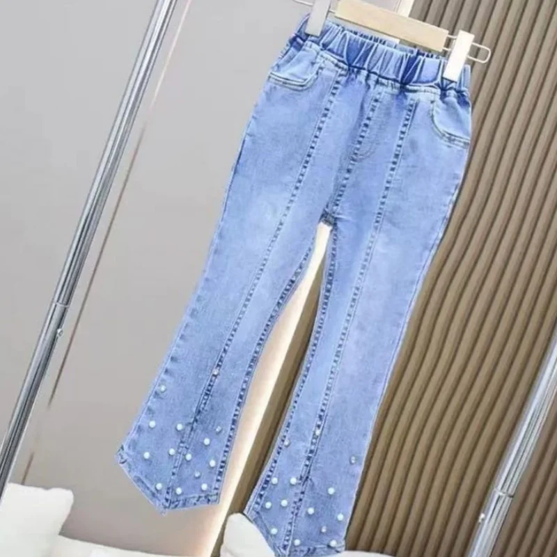 

Длинные Хлопковые Штаны для девочек, новинка 2024, демисезонные детские штаны для подростков, детская одежда высокого качества для подростков