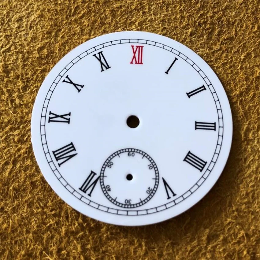 NEW Enamel Watch Dial 37MM 6 o'clock Seconds Dial Plate For ETA 6498/ST3621 manual mechanical movement Watch Repair Accessories