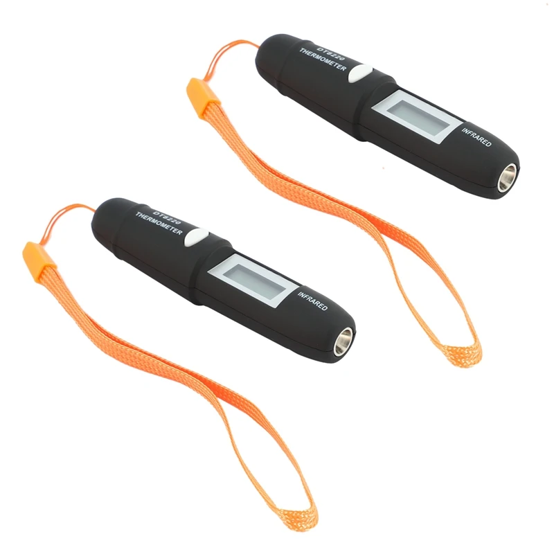 

2X Non-Contact Mini Infrared Thermometer IR Temperature Measuring Digital LCD Display Infrared DT8220 Black CNIM Hot