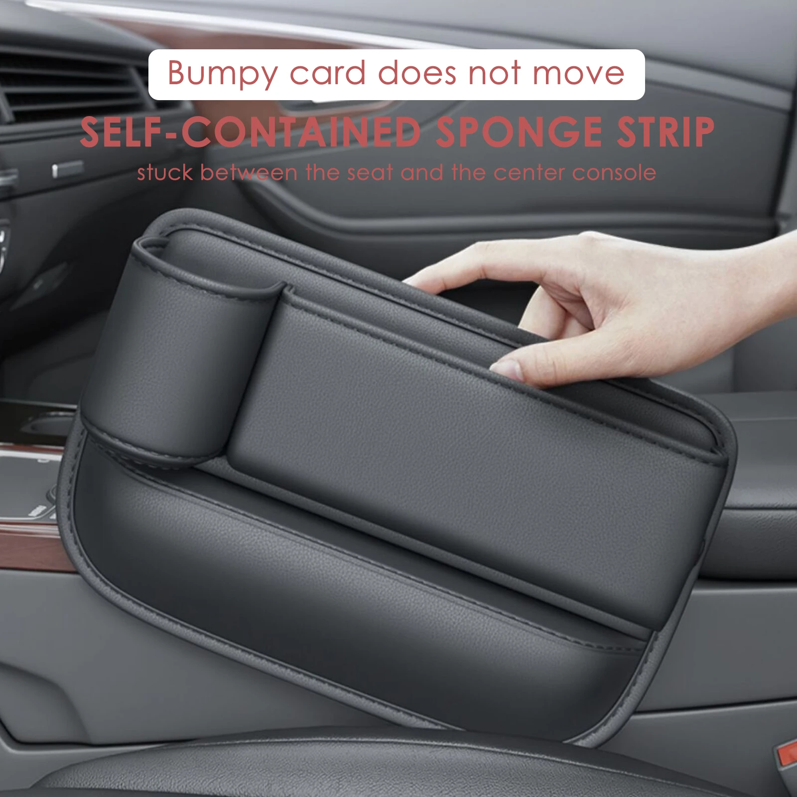 Left/Right Car Seat Gap Filler Phone Holder Storage Box Organizer Bag  Accessory