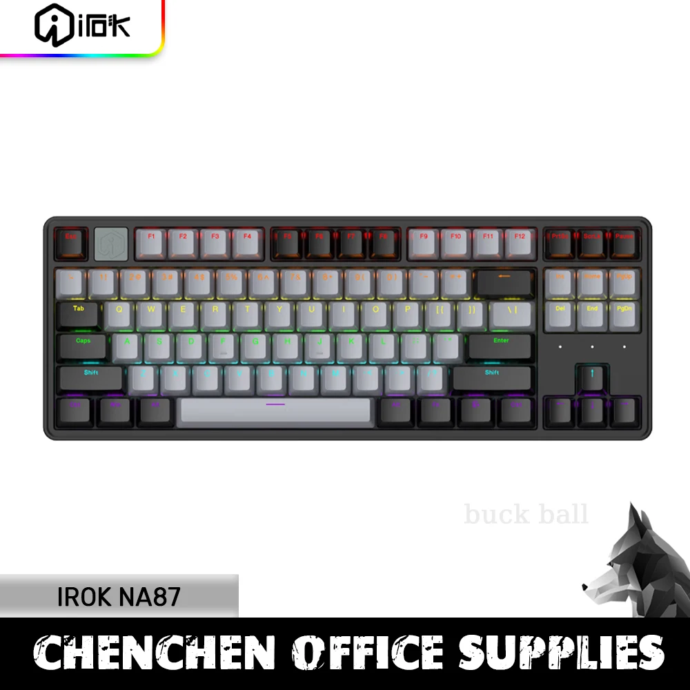 

IROK NA87 Gameing Keyboard Wired Mechanical Keyboards RGB Backlight HIFI Sound 8K Hot-swap Customizion Esports Gaming keyboards