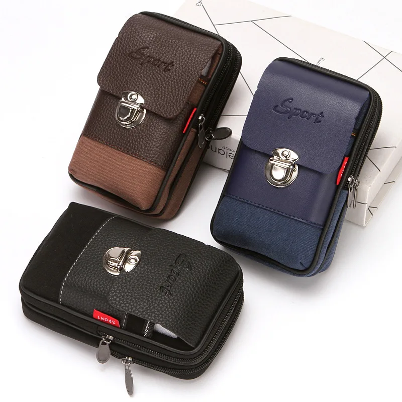 Outdoor Waist Bag Purse Military Waist Fanny Pack Men 6.5 Inches Phone Pouch Camping Hunting Tactical Edc Bag Unisex Worker Bag