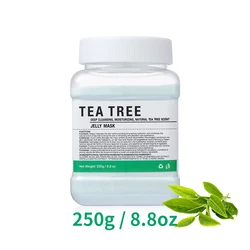 Rose, Hyaluronic Acid & Collagen Jelly Face Mask Powder - Moisturizing & Hydrating Skin Care with Natural Peel - Off Formula (Tea Tree)
