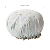 Waterproof Shower Cap Double Layer Elastic Shower Hair Cover Women Supplies For Kitchen Bathroom Shampoo Caps Bathing Hat 6
