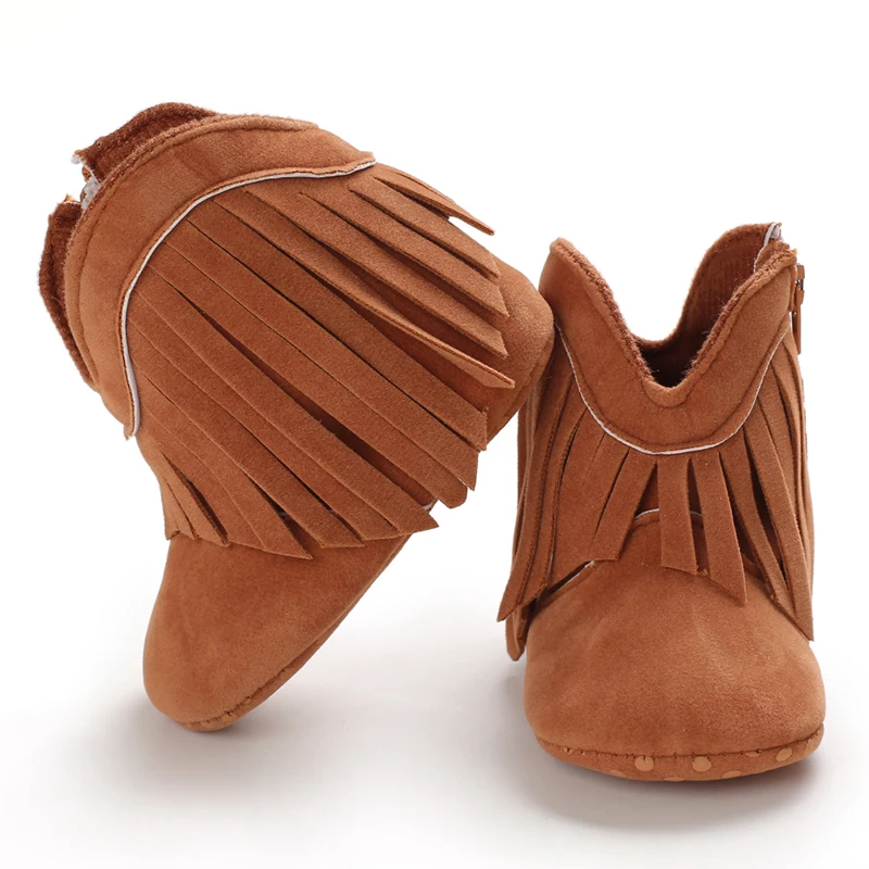 Vintage Baby Booties with Anti Slip Sole