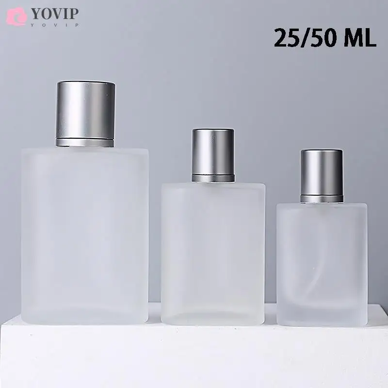 스크류 탑 샌드 블라스트 유리 향수 병, 액체 스프레이 병, 빈 병, 디펜서 병, 빈 메이크업 미세 미스트, 25 ml, 50ml