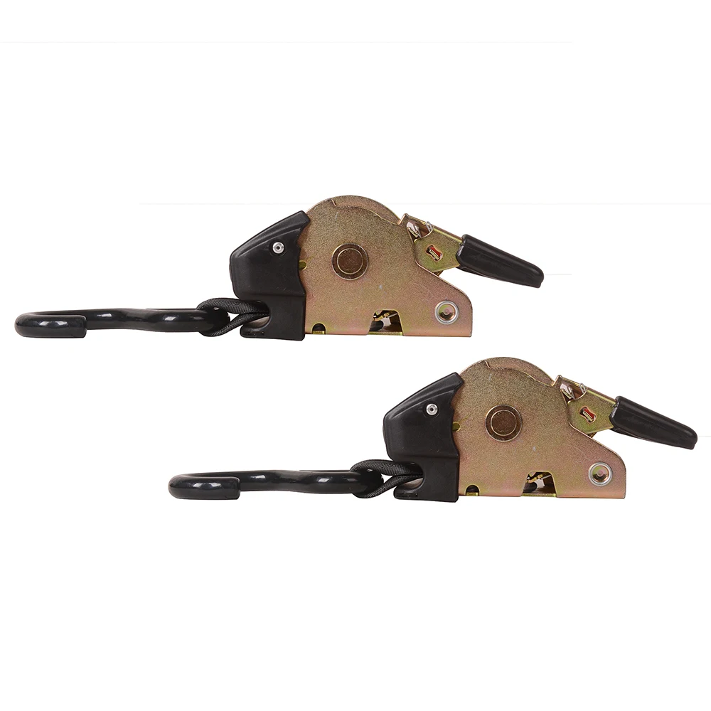 Single hook Motorcycle Auto Retractable Ratchet Tie Down Starp Screw Fixation 2PCS