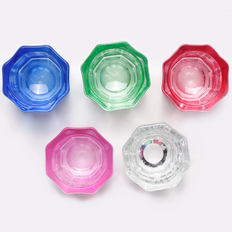 Nail Acrylic Liquid Nail Powder Acrylic Nail Powder Manicure Tools Nail Tools Crystal Glass Acrylic Powder Liquid Nail Cup Colorful Clear Dappen Dish Lid Bowl Cup Holder