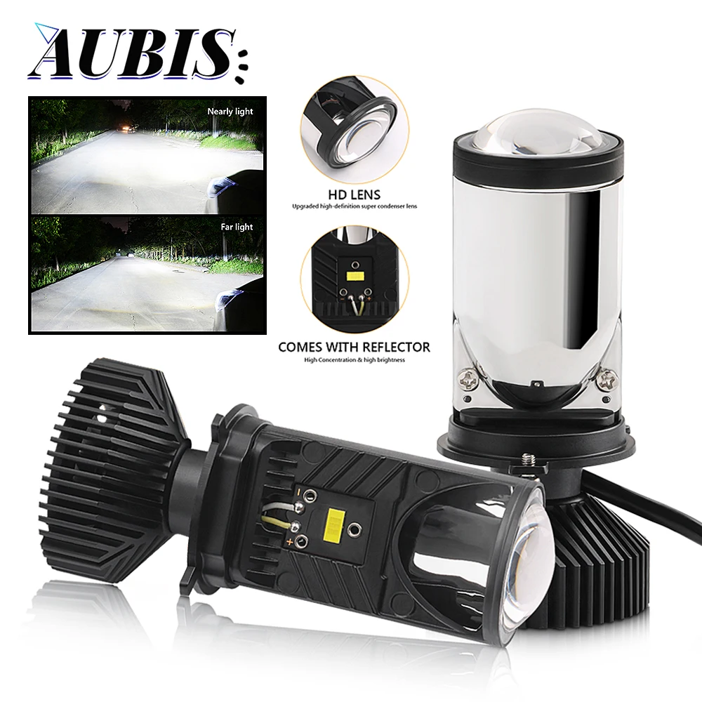 2/pair Canbus 72w H4 Led Headlight Mini Projector Lens Car Light Bulbs