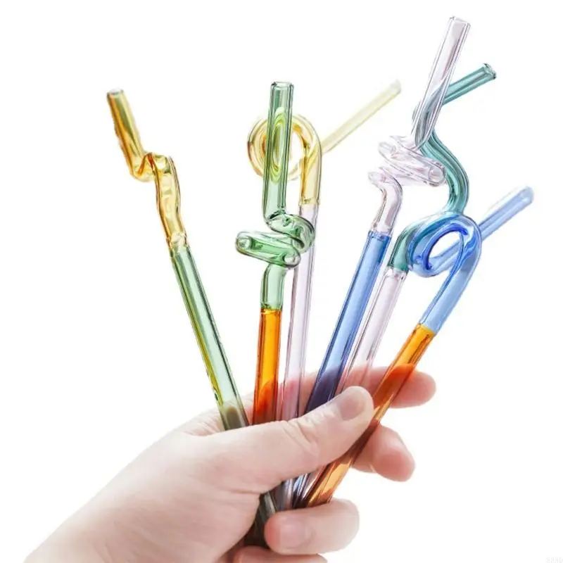 85AD Lovely Coffee Mixing Twsiting Straws Reusable Straw and Twisting Design Gift for Party Home Household Kitchen