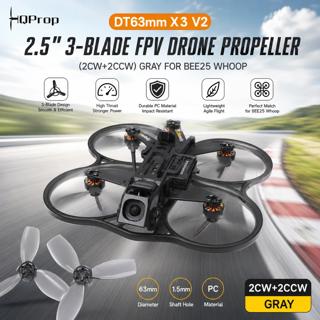 HQProp T51mm 2 pouces 6 pales hélice FPV micro whoop (2CW+2CCW)