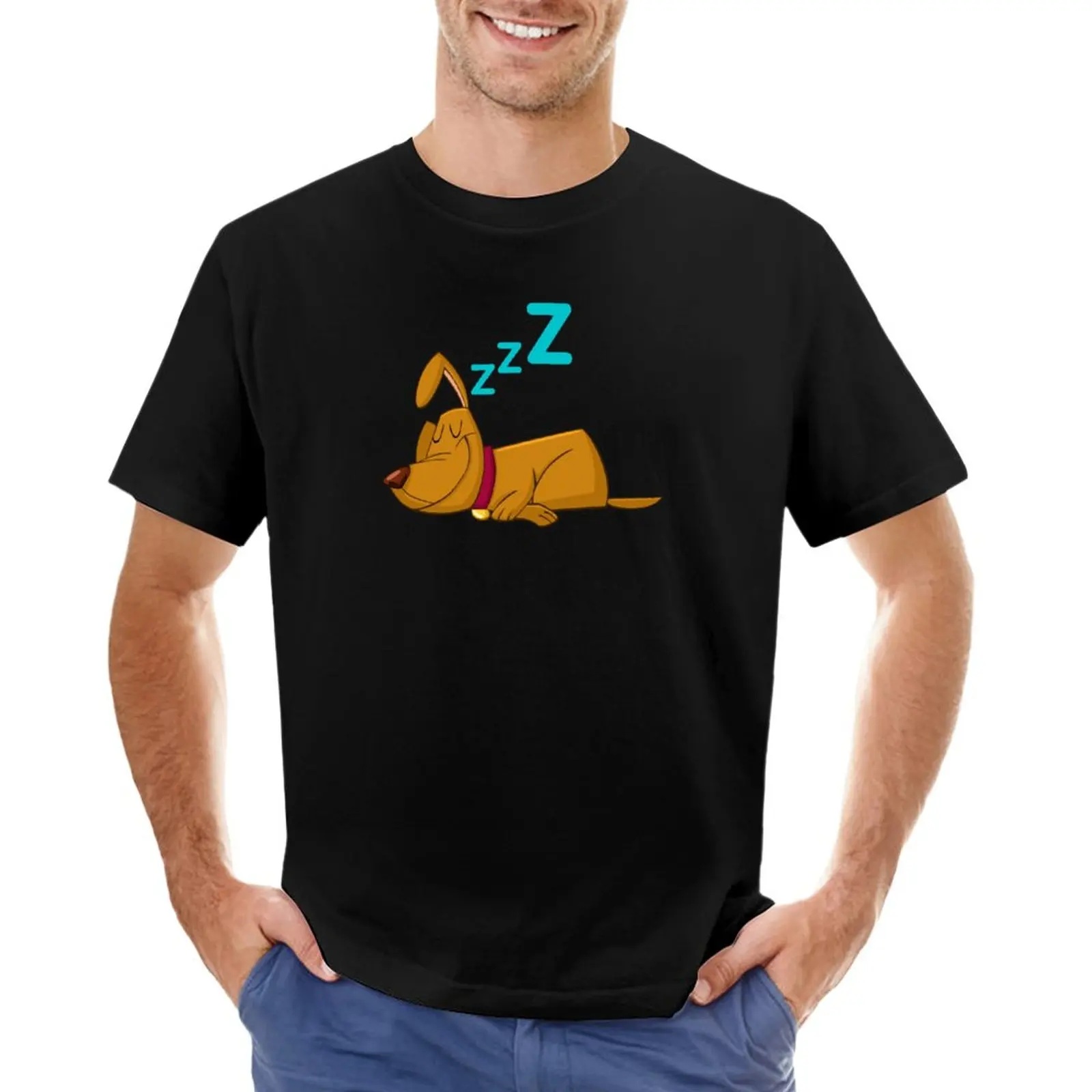

Sleepy dog T-Shirt boys animal print blacks customs men t shirts