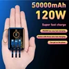 50000mAh 120W Power Bank Portable Large Capacity Mobile Power Supply with USB-A USB-C Lightning Cable For IPhone Samsung Xiaomi 4