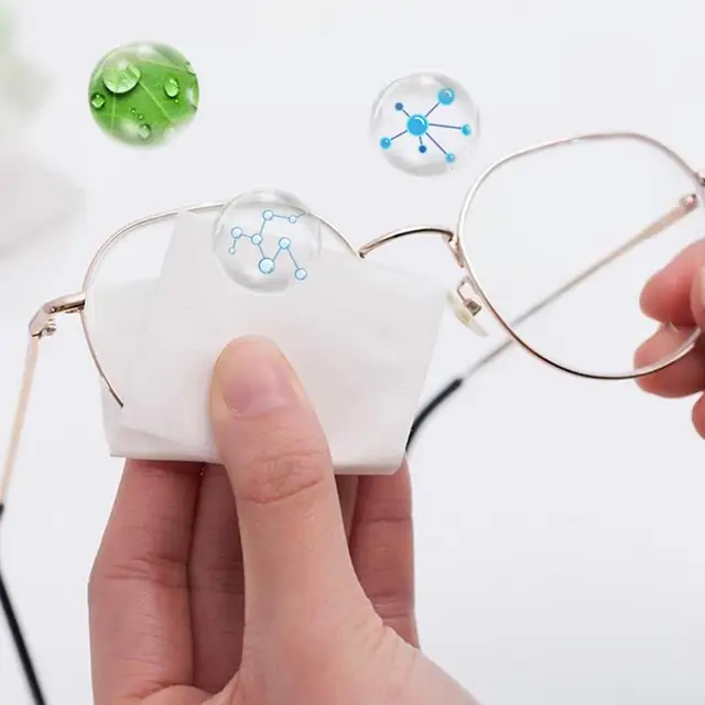 Tisztító Törlőkendők Szemüvegek Tisztább Nedves Törlés Eldobható Ködgátló Porlást Eltávolító Lencse Törlőkendő Napszemüveg Telefon Képernyő - Image 2