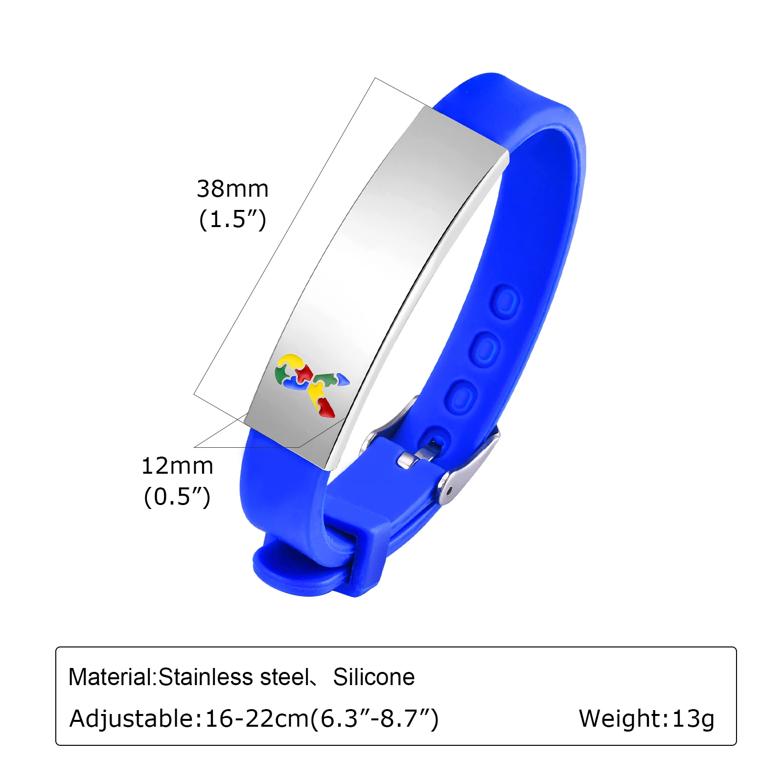 Medical Id Bracelets For Women Custom Engraved Autism Awareness